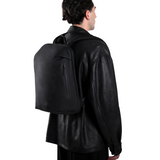 Como Backpack Black - worn on model, back view