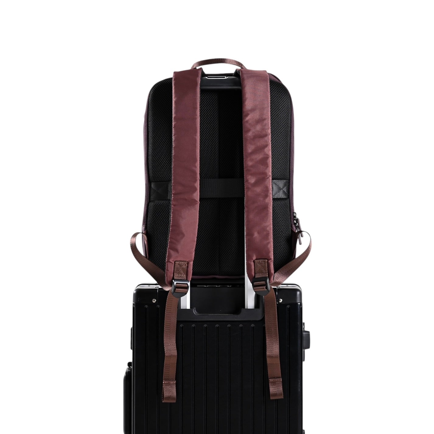 Como Backpack Burgundy - protective bag sleeve included